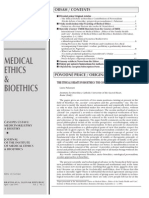 Medicínska Etika & Bioetika Medical Ethics & Bioethics: Obsah / Contents
