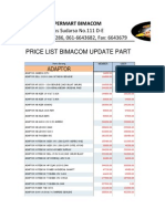 Price List Bimacom Update Part: Jl. Yos Sudarso No.111 D-E Telp: 061-6627286, 061-6643682, Fax: 6643679