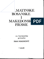 Dalmatinske, Bosanske i Makedonske Pjesme