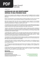 Australia Must Increase Aid and Resettlement to Advance Bali Process Talks