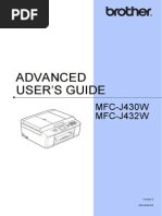 Advanced User'S Guide: MFC-J430W MFC-J432W