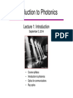 Introduction to Photonics: Fundamentals and Applications