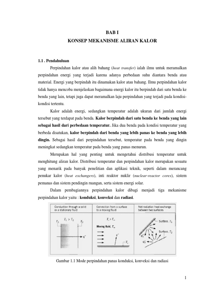 Bab I Konsep Mekanisme Aliran Kalor