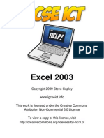 Excel 2003 for Igcse Ict