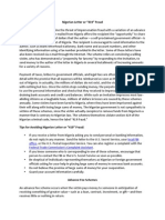 Nigerian Letter or "419" Fraud: Local FBI Office Federal Trade Commission's Complaint Assistant