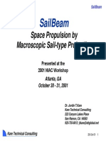 Sailbeam: Space Propulsion by Macroscopic Sail-Type Projectiles