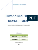 Human Resource Development: Assessor: Kashfiya Afrin, Lecturer, School of Business, BAC