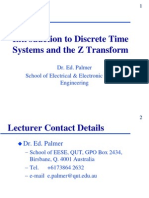 Introduction To Discrete Time Systems and The Z Transform