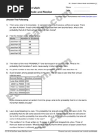 Grade 10 Mean Mode and Median