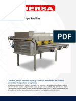 Maquinaria Jersa Clasificadoras de Frutas y Verduras Ficha Tecnica Clasificadora Tipo Rodillos 833792