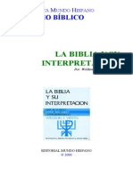 La Biblia y Su Interpretacion