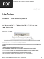 Download MICROCONTROLLER BASED PROJECTS for Final Year Electronics  IndianEngineer by Abdul Rajak SN239725955 doc pdf