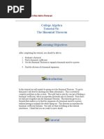 College Algebra Tutorial 54: The Binomial Theorem