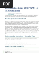 Understanding Oracle QUERY PLAN - A 10 Minutes Guide