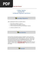 College Algebra Tutorial 54C: Arithmetic Sequences and Series