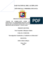 Proyecto de Investigacion de La Maestria