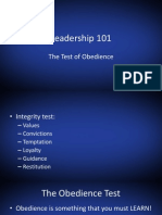 Leadership 101: The Test of Obedience