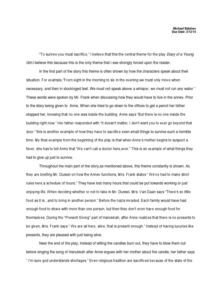 Anne Frank Essay