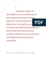 Tema El Control Social de La Tecnología