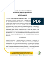 Designación temporal de Primera Autoridad Civil Municipio San Cristóbal