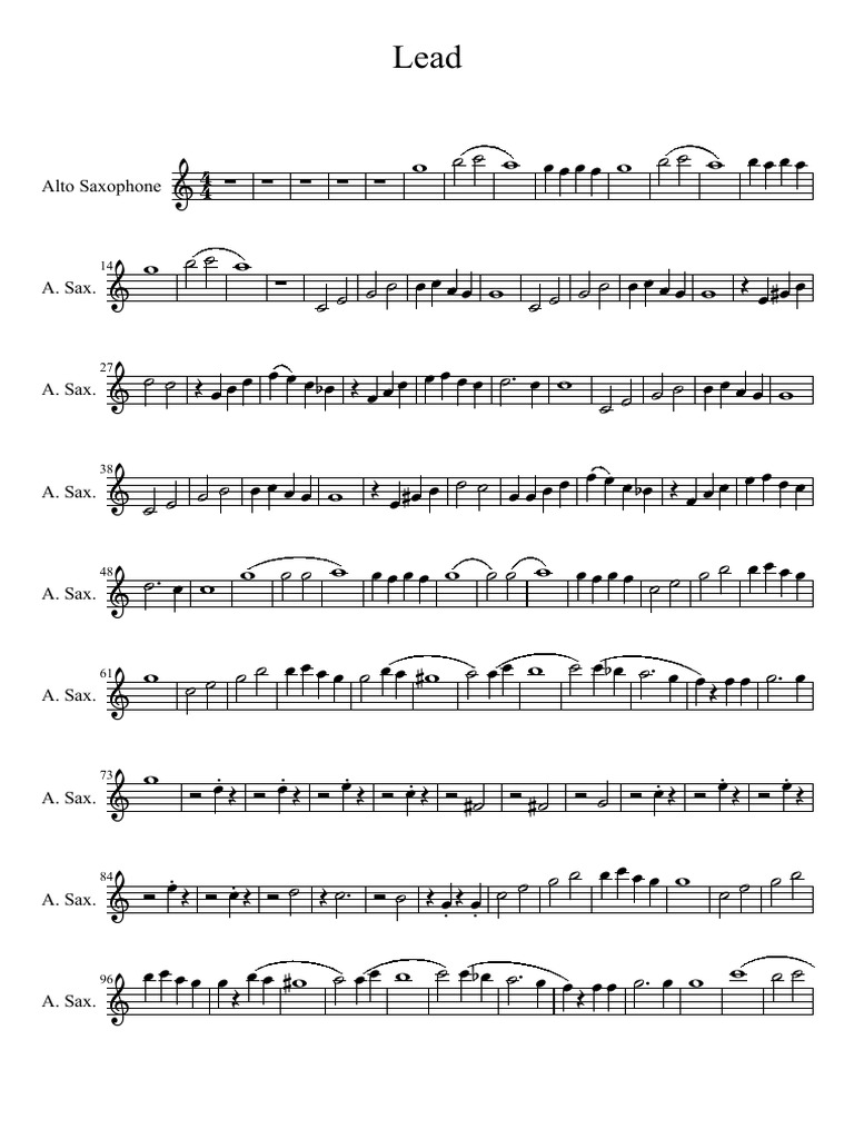 Saxophone Sheet Music | PDF | Social Science | Home & Garden