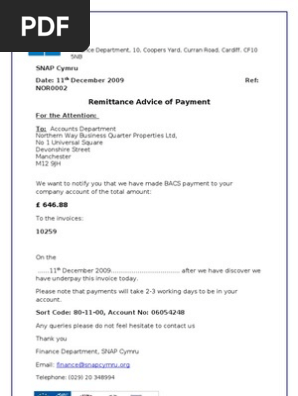 Remittance Advice 111209