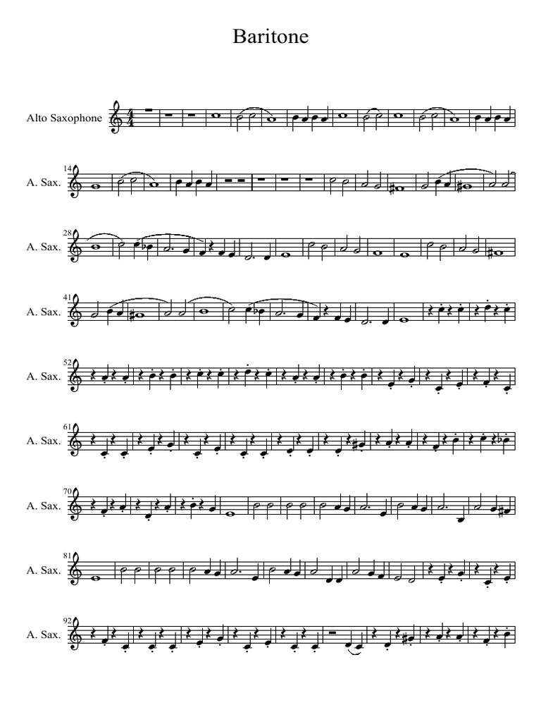 Baritone: Alto Saxophone | PDF