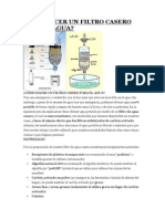 Cómo filtrar agua de forma casera en