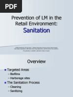 Prevention of LM in The Retail Environment:: Sanitation