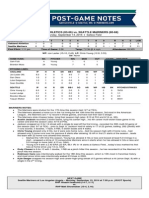 Oakland Athletics (83-66) vs. Seattle Mariners (80-68) : Sunday, September 14, 2014 Safeco Field