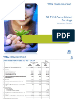 Q1 FY10 Consolidated Earnings: Management Estimates