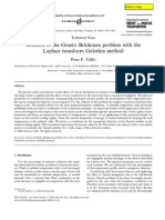 Solution of The Graetz-Brinkman Problem With The Laplace Transform Galerkin Method