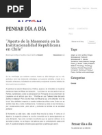 “Aporte de La Masoneria en La Institucionalidad Republicana en Chile” - Pensar Día a Día