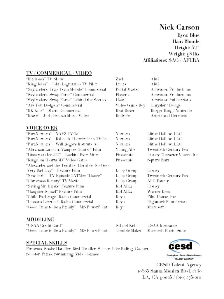 Nick Carson Resume | PDF