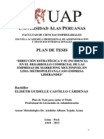 Universidad Alas Peruanas PLSN de Tesis Eli