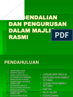 Pengendalian Dan Pengurusan Dalam Majlis Rasmi