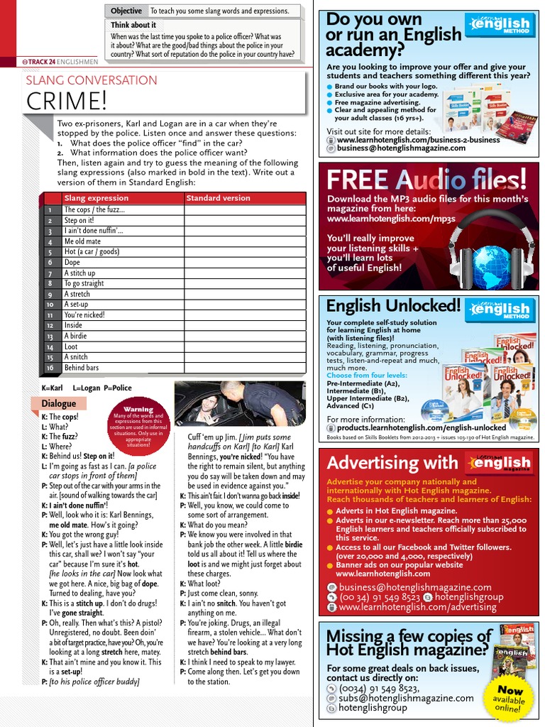HotEnglish138 Slang Crime Advertising English Language