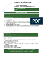 Calendario académico MD 1° SEM 2014