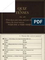 Tenses Quiz - English 1