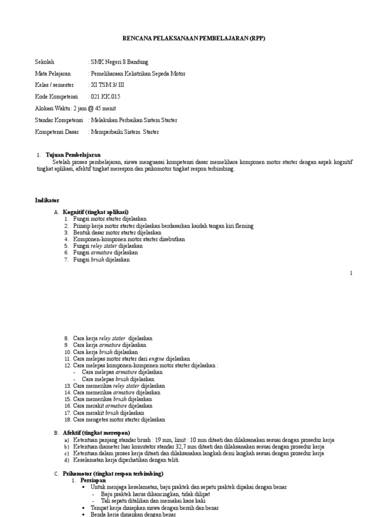 Rpp Starter Stater Sepeda Motor Edit