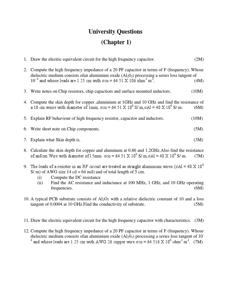 University Questions (Repaired) | PDF | Transmission Line | Bipolar ...