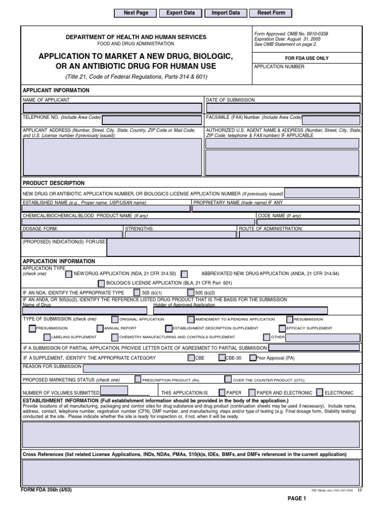 1.application To Market A New Drug | PDF | Food And Drug Administration ...