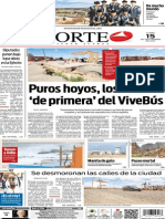 Periódico Norte de Ciudad Juárez, edición impresa del día 15 de septiembre de 2014