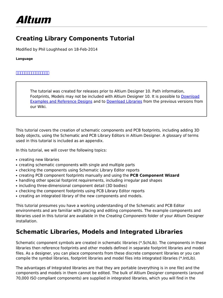 Online Documentation For Altium Products Creating Library Components
