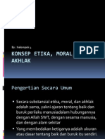 Konsep Etika, Moral, Dan Akhlak