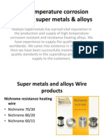 High Temperature Corrosion Resistant Super Metals & Alloys