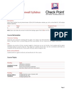 Checkpoint Firewall Syllabus: General Information