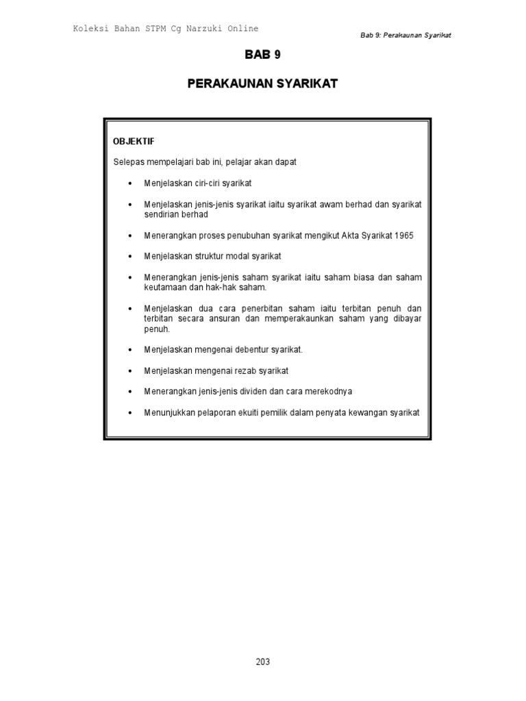 Perakaunan Syarikat Pdf