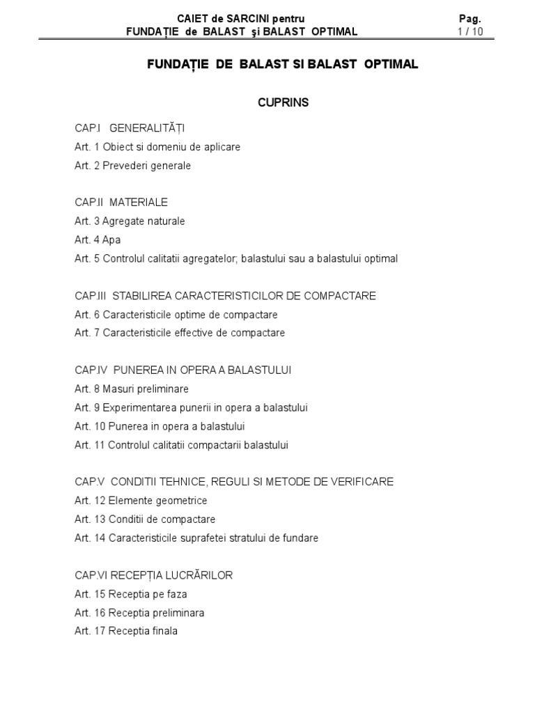 CS Fundatii Balast | PDF