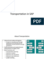 transportation in sap